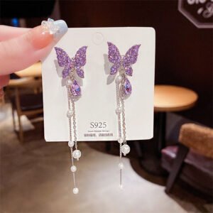 6 Set - Fairy sweet butterfly earrings (Mix Colors)
