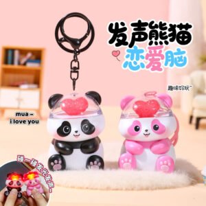 12pc- magnetic Love panda keychain net