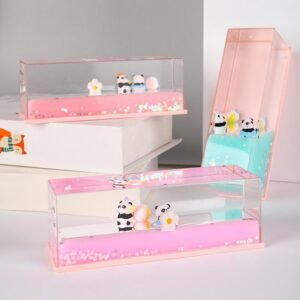 3 Pcs - Floating Panda Water Crystal Showpiece (Random)
