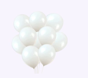 (10 Packs) 7” Normal Balloons Pack Of 50 Pcs – White