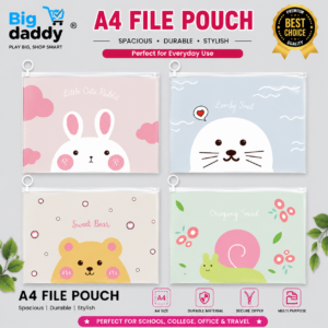 colourful Bunny A4 Size file pouch Pack of 12 ( Net price - 21 )